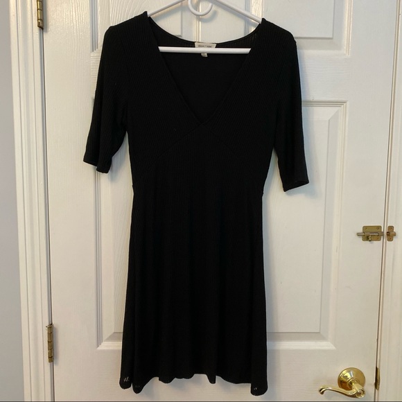 UO silence + noise Deep V Ribbed Mini Dress - Picture 4 of 7